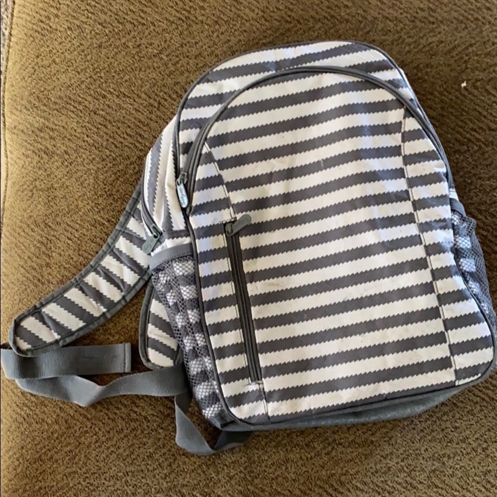 Thirty-one Grey and White Backpack